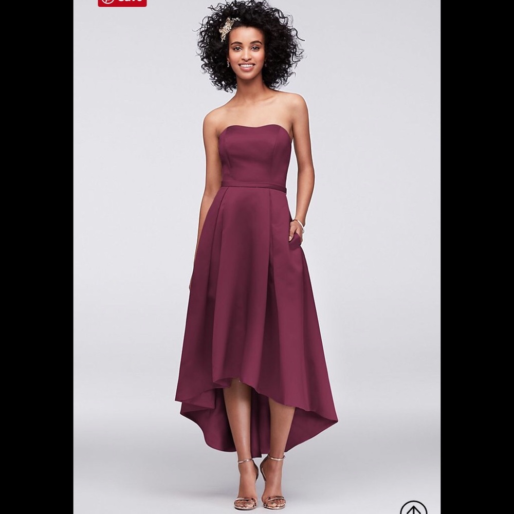 High low satin dress with pockets ♥️
